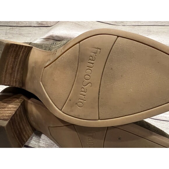 Franco Sarto Sager Suede Chelsea Ankle Boots in Olive Green Size 7 - Picture 8 of 11